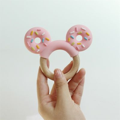สินค้าอาหาร เกรดซิลิโคน Teething แหวน Freezable สําหรับการปลดปล่อยเพิ่มเติม ของเล่นการศึกษาทารก ซิลิโคนผลไม้ Teether