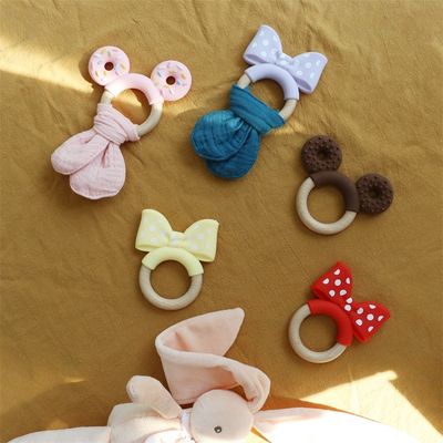 สินค้าอาหาร เกรดซิลิโคน Teething แหวน Freezable สําหรับการปลดปล่อยเพิ่มเติม ของเล่นการศึกษาทารก ซิลิโคนผลไม้ Teether
