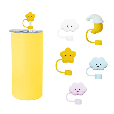 ดอกไม้ที่แตกต่างกัน ซิลิโคนหญ้าหญ้าหมวกหญ้าหมวก Toppers ครอบสําหรับถ้วย Tumbler