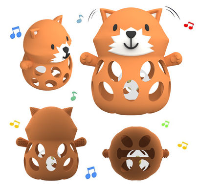 สัตว์ Fox And Bear Medical Grade Relief สําหรับทารก 0-6 เดือน บรรเทาอาการปวดฟัน ซิลิโคน Teether สําหรับทารกที่จับง่าย