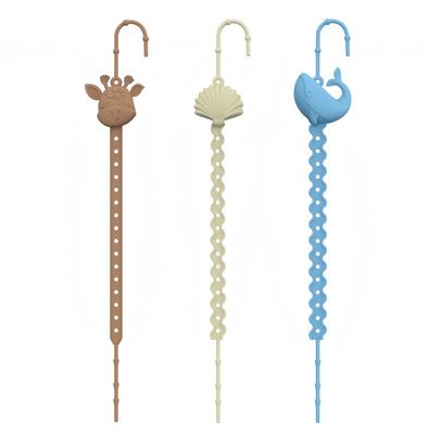 สีซิลิโคนข้อมือ BPA ฟรี ทารกฟันทารกคอคอทารก