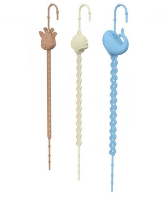 สีซิลิโคนข้อมือ BPA ฟรี ทารกฟันทารกคอคอทารก