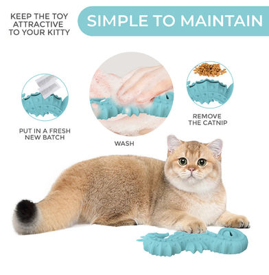 ของเล่นซิลิโคนรูปม้าน้ำปลอดสาร BPA สำหรับสัตว์เลี้ยง – ของเล่นฝึกสมองแบบชะลอการกินและของเล่นกัดสำหรับสุนัขและแมว