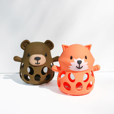 PAISEN หมีฟันถุงมือ Unisex Custom BPA-Free ของขวัญเด็กทารกที่เพิ่งเกิด สัตว์น่ารัก รูปทรงซิลิโคนฟันของเล่น ฟันเด็กอ่อน
