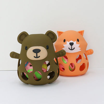 PAISEN หมีฟันถุงมือ Unisex Custom BPA-Free ของขวัญเด็กทารกที่เพิ่งเกิด สัตว์น่ารัก รูปทรงซิลิโคนฟันของเล่น ฟันเด็กอ่อน