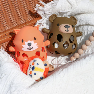 PAISEN หมีฟันถุงมือ Unisex Custom BPA-Free ของขวัญเด็กทารกที่เพิ่งเกิด สัตว์น่ารัก รูปทรงซิลิโคนฟันของเล่น ฟันเด็กอ่อน
