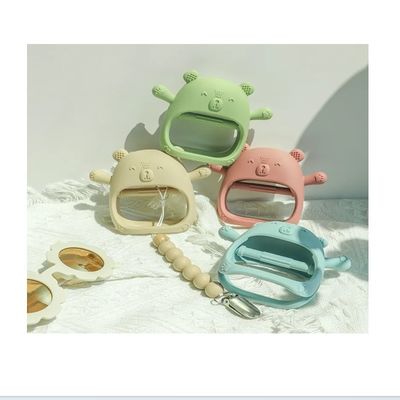 PAISEN Custom Soft Teether Toy Teething Gloves Newborn Bpa Free Baby Silicone Teething Mitten สําหรับทารก