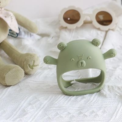 PAISEN Custom Soft Teether Toy Teething Gloves Newborn Bpa Free Baby Silicone Teething Mitten สําหรับทารก