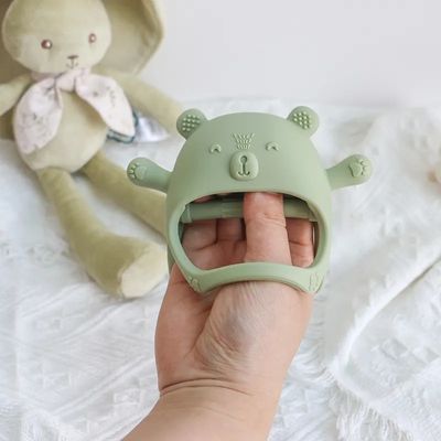 PAISEN Custom Soft Teether Toy Teething Gloves Newborn Bpa Free Baby Silicone Teething Mitten สําหรับทารก