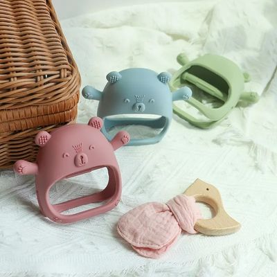 PAISEN Custom Soft Teether Toy Teething Gloves Newborn Bpa Free Baby Silicone Teething Mitten สําหรับทารก