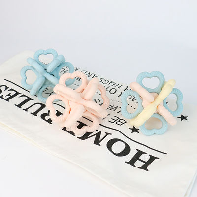 2025 สีซิลิโคนใหม่ Custom Ring Soft 3D Kids Baby Rattle Toy BPA-Free Food Grade Teething Toys กระพริบกระพริบของเล่น