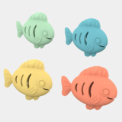 ขายปลีก สีสัน BPA ฟรี เกรดอาหาร ซิลิโคน สัตว์เลี้ยง การฝึกหัดสุนัข สัตว์เล่นรูปปลา