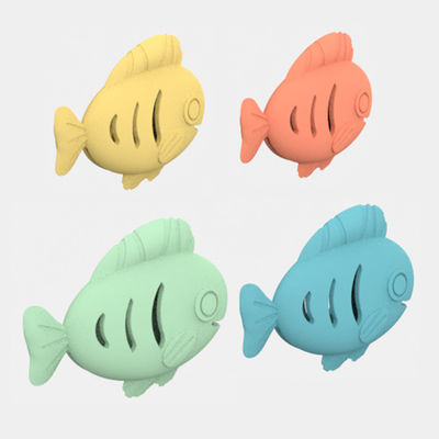 ขายปลีก สีสัน BPA ฟรี เกรดอาหาร ซิลิโคน สัตว์เลี้ยง การฝึกหัดสุนัข สัตว์เล่นรูปปลา
