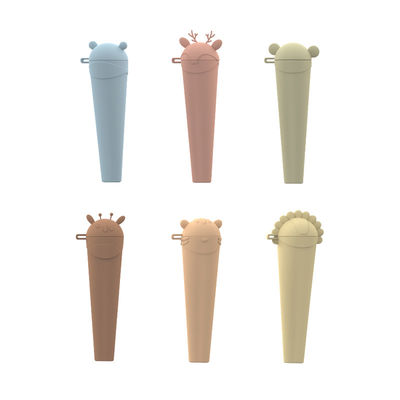 หม้อลอลลี่น้ําแข็งซิลิโคนทรงสัตว์ที่น่ารัก ไม่ใช้ BPA เครื่องซักจานปลอดภัยสําหรับไอศกรีลที่ทําเอง