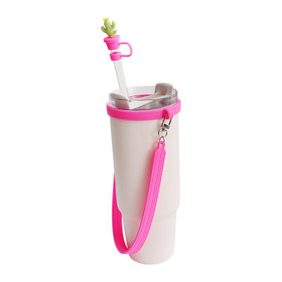 30oz 40oz Tumbler กับมือ Anti-scratch ซิลิโคนถ้วยแขนและ Anti-สลิป ถ้วยน้ํา