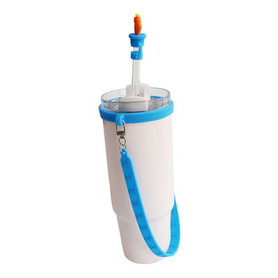 อุปกรณ์เสริมกระป๋องซิลิโคนตามสั่ง สําหรับกระป๋องกระป๋อง Tumblers ของขวัญของ 4 ซิลิโคนสตรอปเปอร์และซิลิโคนสเตป