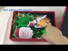 ของเล่นซิลิโคนเด็กเกรดอาหาร OEM เป็นมิตรกับสิ่งแวดล้อมสำหรับการวางซ้อนต้นคริสต์มาส